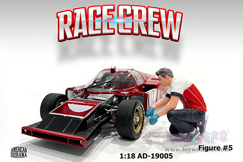 Showcasts® Figurines - Race Crew Figure #5 (1/18 scale, Red/White) AD-19005 MAP: $13.99