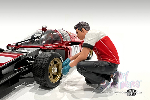 Showcasts® Figurines - Race Crew Figure #5 (1/24 scale, Red/White) AD-25005 MAP: $11.99