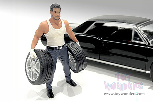 Showcasts® Figurines - "Muscle Mechanics" Figure #1 (1/24 scale, Blue/White) AD-25201 MAP: $11.99