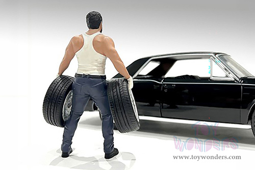 Showcasts® Figurines - "Muscle Mechanics" Figure #1 (1/24 scale, Blue/White) AD-25201 MAP: $11.99