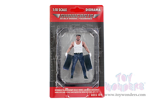 Showcasts® Figurines - "Muscle Mechanics" Figure #1 (1/18 scale, Blue/White) AD-19201 MAP: $12.99