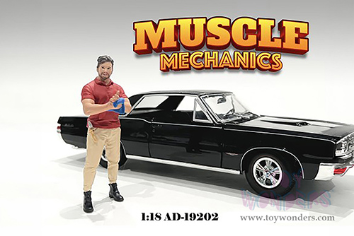 Showcasts® Figurines - "Muscle Mechanics" Figure #2 (1/18 scale, Red/Beige) AD-19202 MAP: $12.99