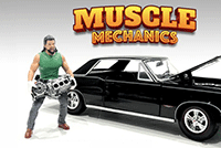 Showcasts® Figurines - "Muscle Mechanics" Figure #5 (1/24 scale, Green/Blue) AD-25205 MAP: $11.99; 