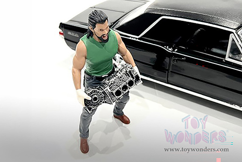 Showcasts® Figurines - "Muscle Mechanics" Figure #5 (1/24 scale, Green/Blue) AD-25205 MAP: $11.99