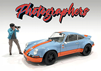 Showcasts® Figurines - "Photographers" Figure #1 (1/24 scale, Blue/Brown) AD-25301 MAP: $11.99; 