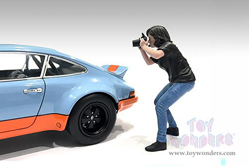 Showcasts® Figurines - "Photographers" Figure #4 (1/18 scale, Blue/Dark green) AD-19304 MAP: $12.99