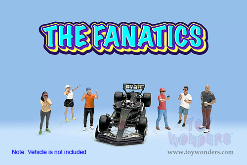 American Diorama/Mijo Exclusives - The Fanatics Figure Set (6 pc. set, 1/64 scale diecast metal, Asstd.) AD-2420MJ