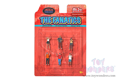 American Diorama/Mijo Exclusives - The Fanatics Figure Set (6 pc. set, 1/64 scale diecast metal, Asstd.) AD-2420MJ