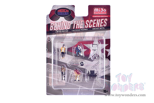 American Diorama/Mijo Exclusives - "Behind The Scenes" Figure Set (7 pc. set, 1/64 scale diecast metal, Asstd.)  AD-2426MJ