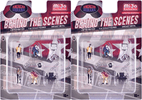American Diorama/Mijo Exclusives - "Behind The Scenes" Figure Set (7 pc. set, 1/64 scale diecast metal, Asstd.)  AD-2426MJ; 