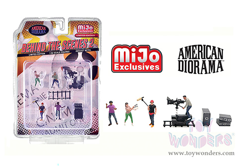 American Diorama/Mijo Exclusives - "Behind The Scenes 2" Figure Set (7 pc. set, 1/64 scale diecast metal, Asstd.)  AD-2428MJ
