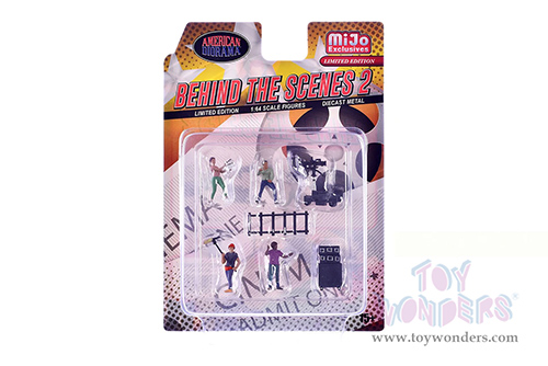 American Diorama/Mijo Exclusives - "Behind The Scenes 2" Figure Set (7 pc. set, 1/64 scale diecast metal, Asstd.)  AD-2428MJ