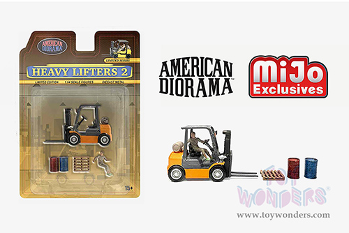 American Diorama/Mijo Exclusives - "Heavy Lifters 2" Figure Set (6 pc. set, 1/64 scale diecast metal, Asstd.)  AD-2434MJ