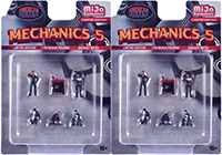 American Diorama/Mijo Exclusives - "Mechanics 5" Figure Set (6 pc. set, 1/64 scale diecast metal, Asstd.)  AD-2435MJ; 