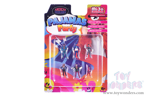 American Diorama/Mijo Exclusives - "Pajamas Party" Figure Set (6 pc. set, 1/64 scale diecast metal, Asstd.)  AD-2436MJ