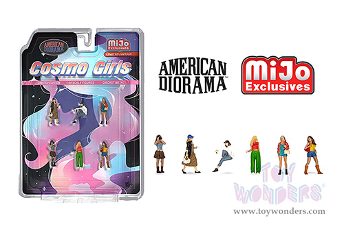 American Diorama/Mijo Exclusives - "Cosmo Girls" Figure Set (6 pc. set, 1/64 scale diecast metal, Asstd.)  AD-2437MJ