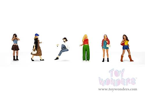 American Diorama/Mijo Exclusives - "Cosmo Girls" Figure Set (6 pc. set, 1/64 scale diecast metal, Asstd.)  AD-2437MJ