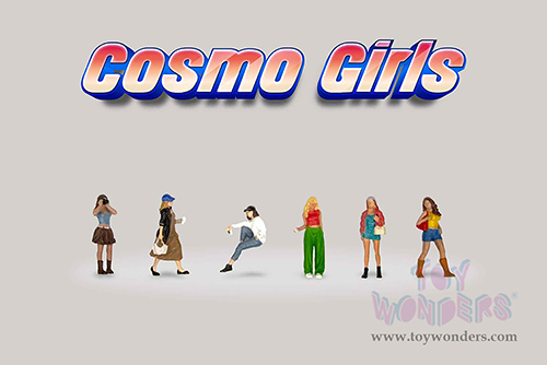 American Diorama/Mijo Exclusives - "Cosmo Girls" Figure Set (6 pc. set, 1/64 scale diecast metal, Asstd.)  AD-2437MJ
