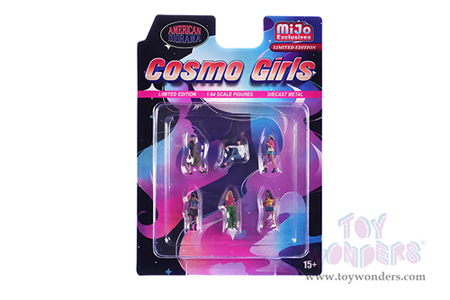 American Diorama/Mijo Exclusives - "Cosmo Girls" Figure Set (6 pc. set, 1/64 scale diecast metal, Asstd.)  AD-2437MJ