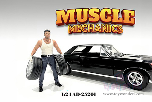 Showcasts® Figurines - "Muscle Mechanics" Figure #1 (1/24 scale, Blue/White) AD-25201 MAP: $11.99