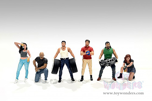 Showcasts® Figurines - "Muscle Mechanics" Figure #3 (1/24 scale, Green/Blue) AD-25203 MAP: $11.99