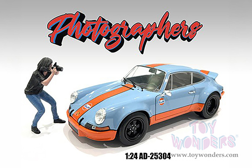 Showcasts® Figurines - "Photographers" Figure #4 (1/24 scale, Blue/Dark green) AD-25304 MAP: $11.99