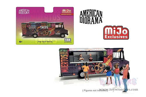 American Diorama/Mijo Exclusives - Food Truck "The Taco Truck" (1/64 scale diecast metal, Purple)  AD-70100MJ