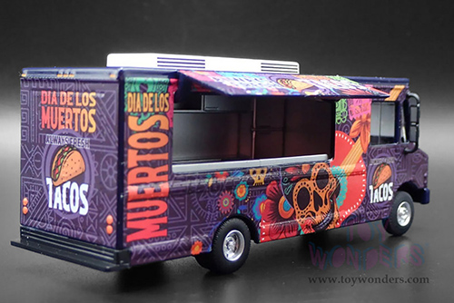 American Diorama/Mijo Exclusives - Food Truck "The Taco Truck" (1/64 scale diecast metal, Purple)  AD-70100MJ