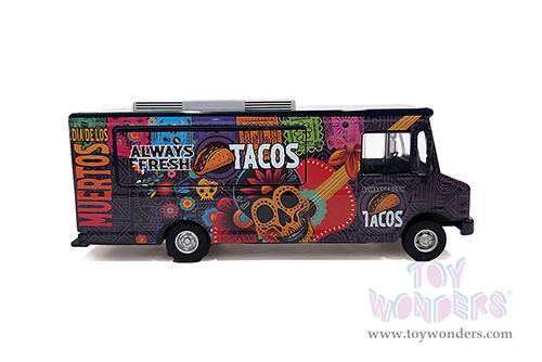 American Diorama/Mijo Exclusives - Food Truck "The Taco Truck" (1/64 scale diecast metal, Purple)  AD-70100MJ