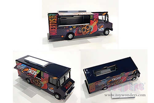 American Diorama/Mijo Exclusives - Food Truck "The Taco Truck" (1/64 scale diecast metal, Purple)  AD-70100MJ