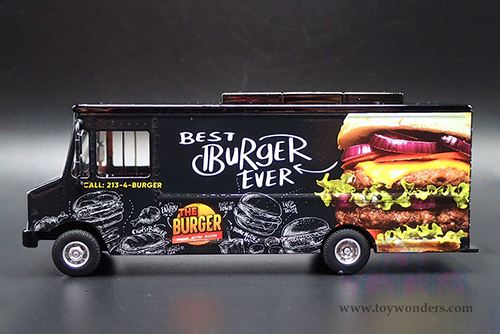American Diorama/Mijo Exclusives - Food Truck "The Burger Truck" (1/64 scale diecast metal, Black)  AD-70101MJ