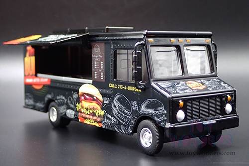 American Diorama/Mijo Exclusives - Food Truck "The Burger Truck" (1/64 scale diecast metal, Black)  AD-70101MJ