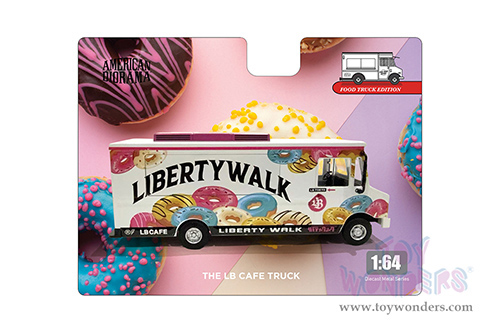 American Diorama/Mijo Exclusives - Food Truck "The LB Cafe Truck" (1/64 scale diecast metal, White)  AD-70103MJ