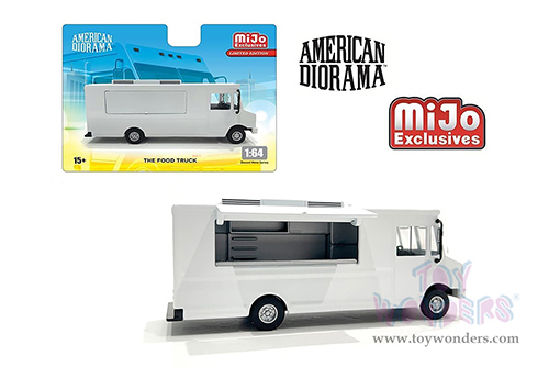 American Diorama/Mijo Exclusives - Food Truck Plain (1/64 scale diecast metal, White)  AD-70200MJ