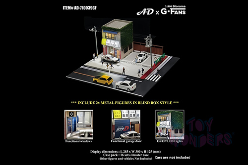 American Diorama X G-Fans - Akina Tofu Shop with LED Lights and 2 Figure Set (1/64 scale diorama model, Asstd.)  AD-710039GF