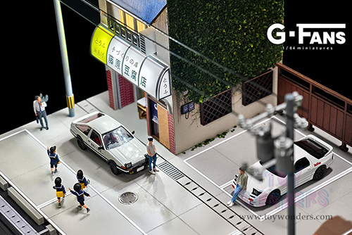 American Diorama X G-Fans - Akina Tofu Shop with LED Lights and 2 Figure Set (1/64 scale diorama model, Asstd.)  AD-710039GF