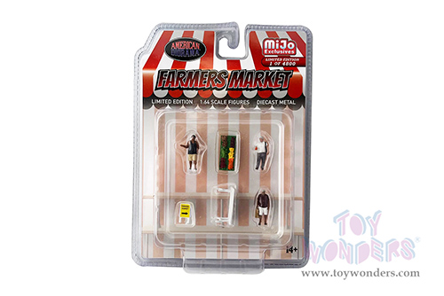 American Diorama/Mijo Exclusives - Farmers Market Figure Set (6 pc. set, 1/64 scale diecast metal, Asstd.)  AD-76501MJ