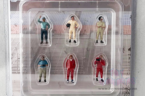 American Diorama/Mijo Exclusives - Racing Legends Figure Set (6 pc. set, 1/64 scale diecast metal, Asstd.)  AD-76503MJ