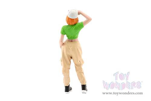 American Diorama Figurine - Hip Hop Girls Figure 1 (1/18 scale, Green/Beige) AD18101