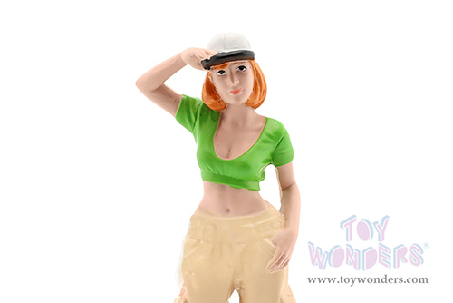 American Diorama Figurine - Hip Hop Girls Figure 1 (1/18 scale, Green/Beige) AD18101