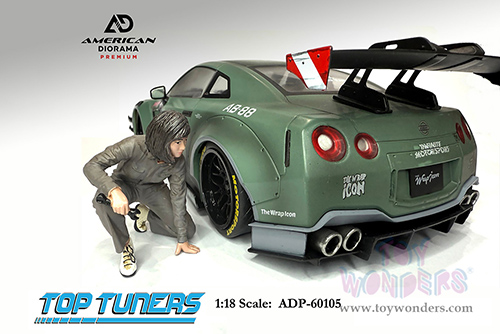 American Diorama Figurine - Premium Series | Top Tuners Figure #5 (1/18 scale, Green) ADP-60105