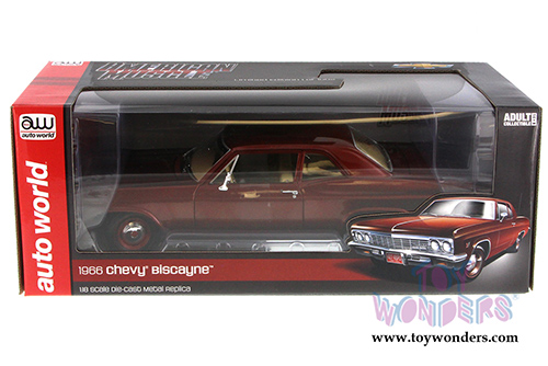 Auto World - Chevrolet Biscayne Coupe Hard Top (1966, 1/18 scale diecast model car, Bronze) AMM1053