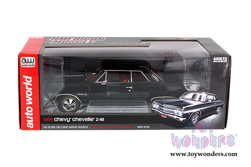 Auto World - Chevy Chevelle Z16 Hardtop (1965, 1/18 scale diecast model car, Black)  AMM1061
