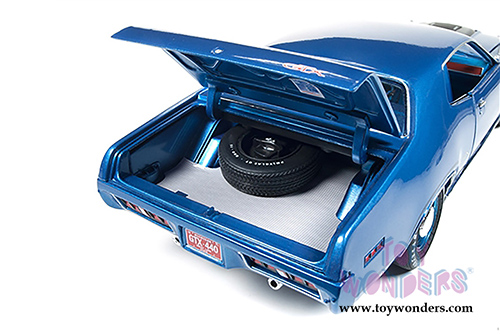 Auto World - Plymouth GTX Hard Top (1971, 1/18 scale diecast model car, Blue) AMM1065