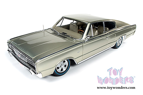Auto World ERTL - Dodge Charger Dodge Charger Fastback 50th Anniversary Hardtop (1966, 1/18 scale diecast model car, Citron Gold) AMM1067