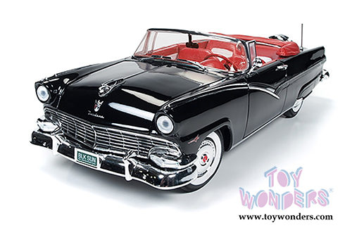 Auto World - Ford Fairlane Sunliner Convertible (1956, 1/18 scale diecast model car, Black) AMM1072