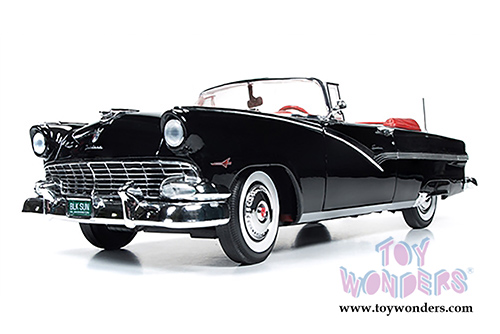 Auto World - Ford Fairlane Sunliner Convertible (1956, 1/18 scale diecast model car, Black) AMM1072