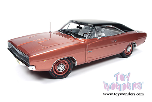 Auto World American Muscle - Hemmings Muscle Machines Dodge Charger R/T Hard Top (1968, 1/18 scale diecast model car, Bronze) AMM1075