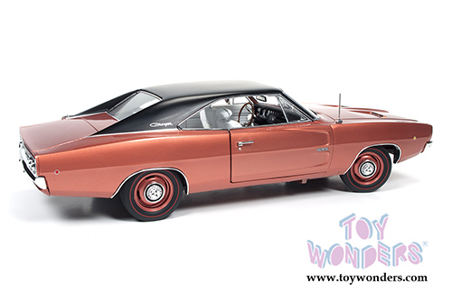 Auto World American Muscle - Hemmings Muscle Machines Dodge Charger R/T Hard Top (1968, 1/18 scale diecast model car, Bronze) AMM1075