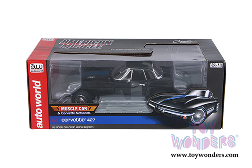 Auto World American Muscle - Chevy Corvette&reg; 427 Hard Top (1967, 1/18 scale diecast model car, Tuxedo Black) AMM1099